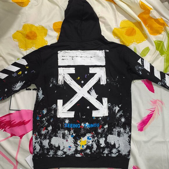 Off-White White Print Black Hoodie - Picture 8 of 8
